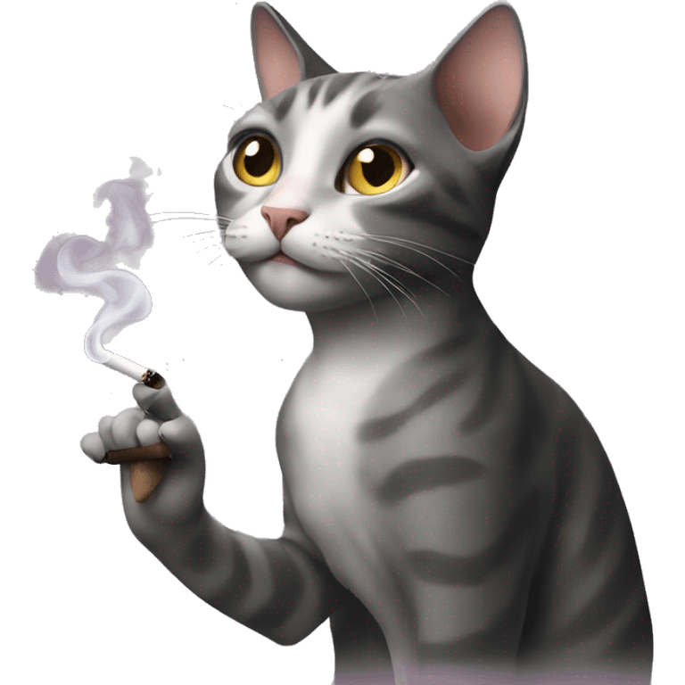 Cat smoking  emoji