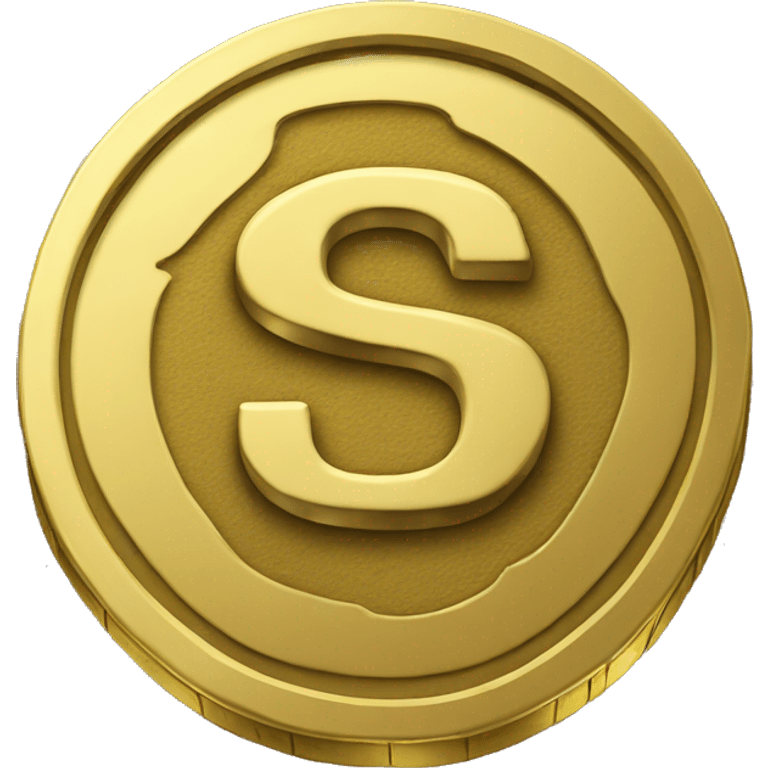 gold coin with "S" symbol emoji