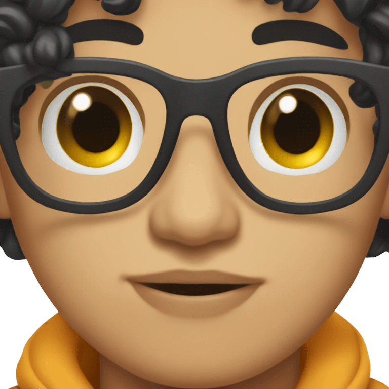 Create an emoji of Everly with glasses emoji