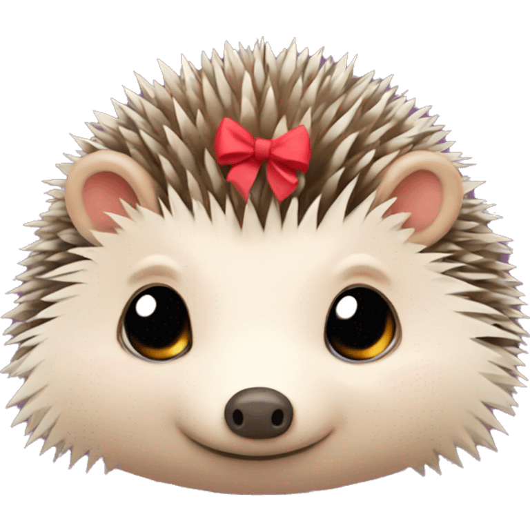 hedgehog with a bow emoji