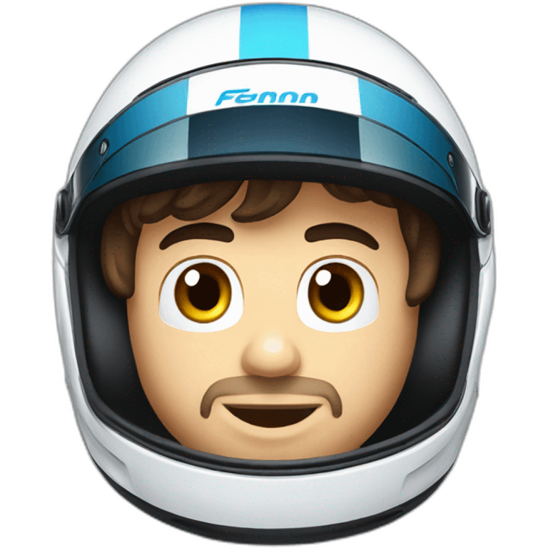 Fernando Alonso inside a F1 car emoji