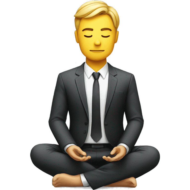 businessman meditating emoji