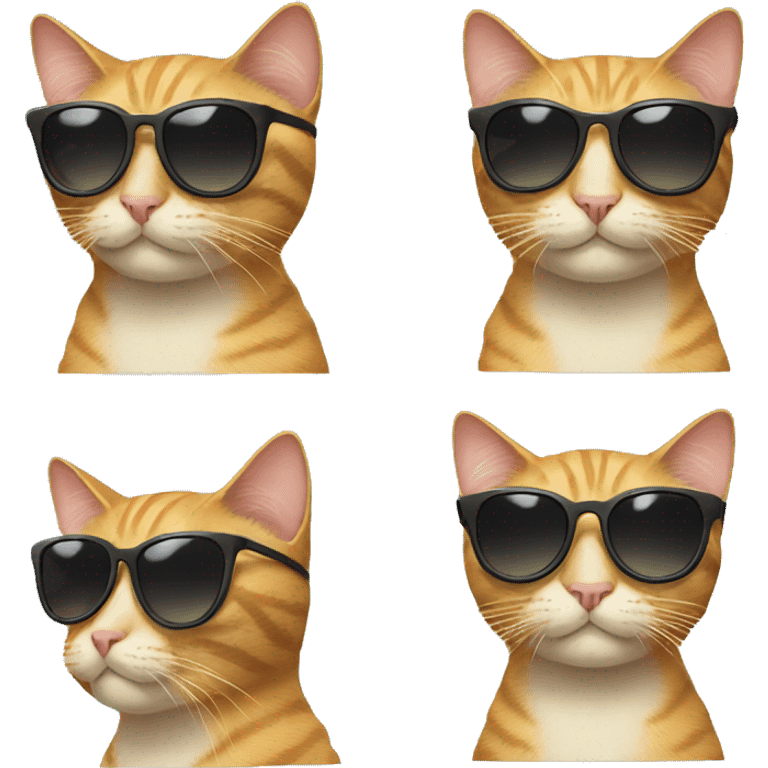 Cat with sunglasses emoji