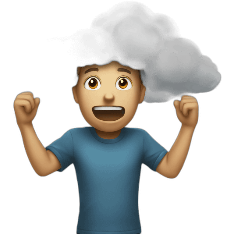 shout at cloud emoji