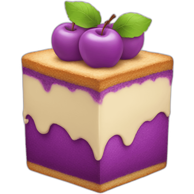 Apple cake purple with star emoji