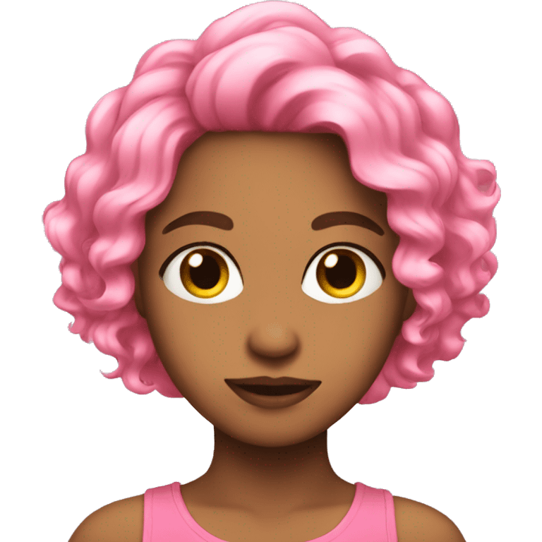 cabelo rosa emoji