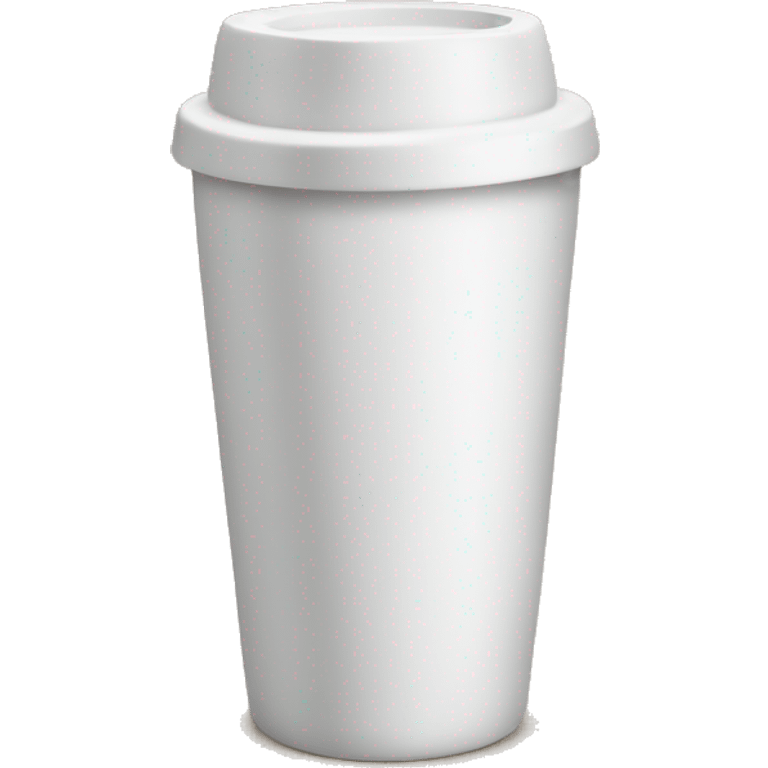 White tumbler for coffee with text on it emoji