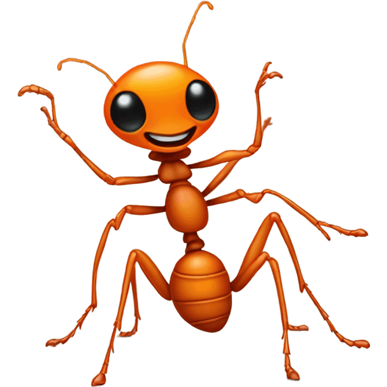 Orange ant dancing emoji