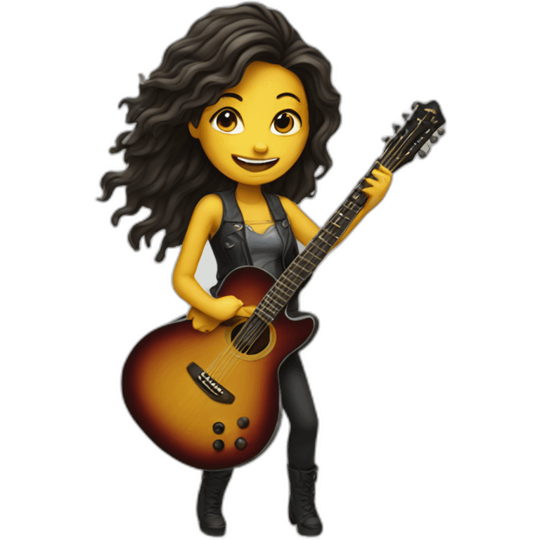 guitar girl emoji