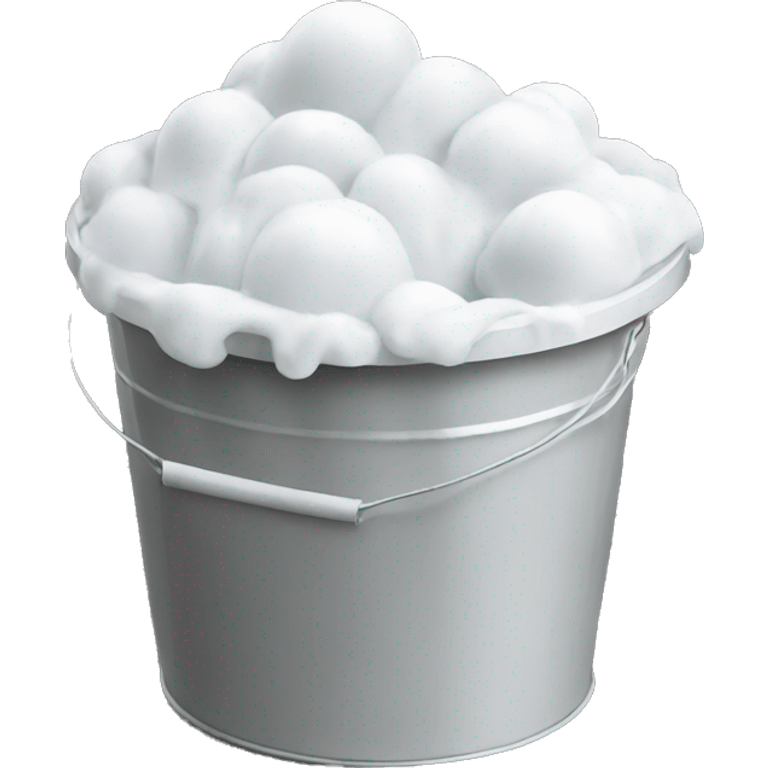 bucket full of white foam emoji