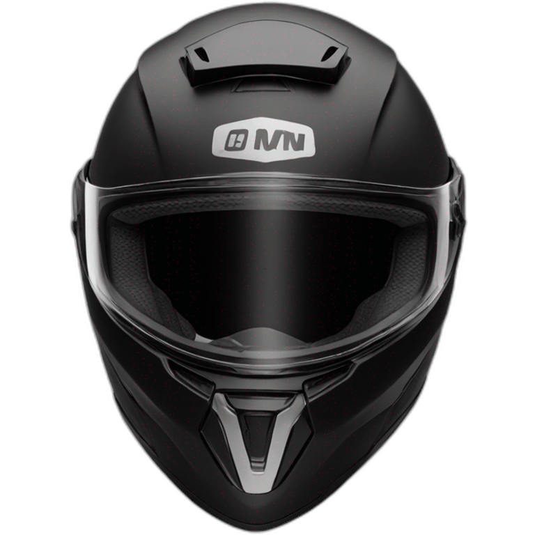 motorcycle helmet front black fullface black visor left side emoji