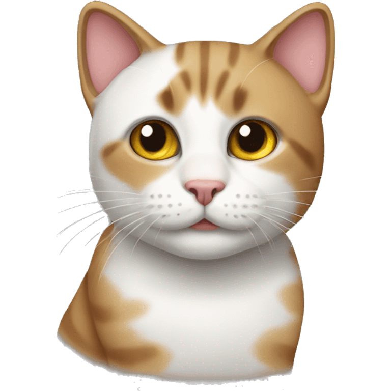 Cat wearing a Noé emoji