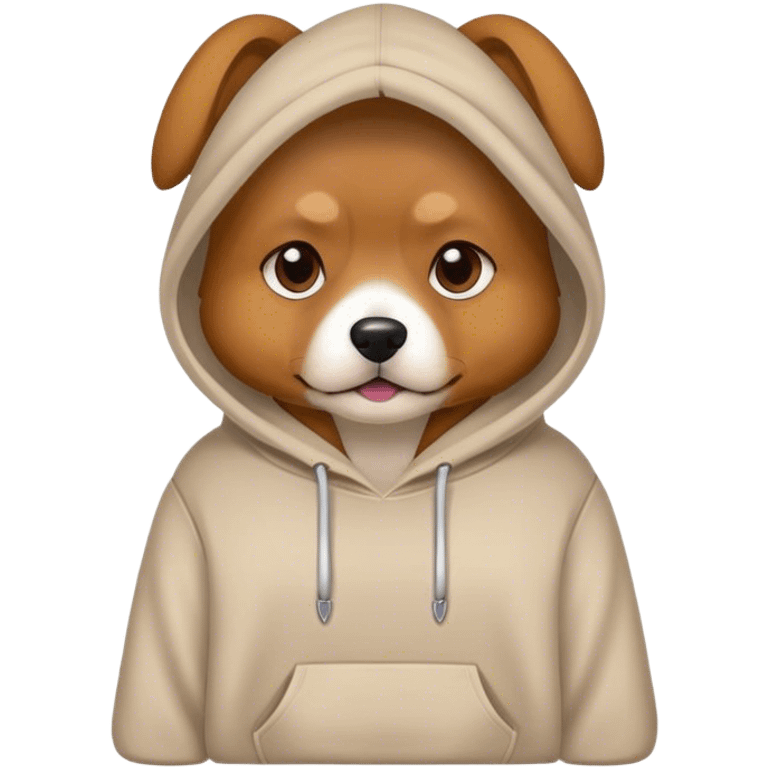 Dog wearing a hoodie  emoji