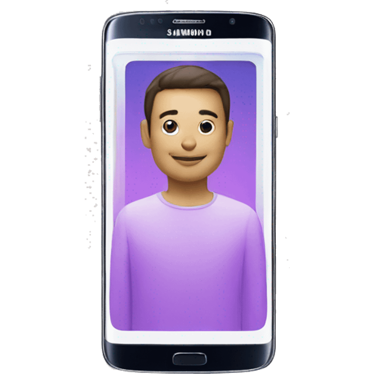 samsung phone with fancy AI emoji