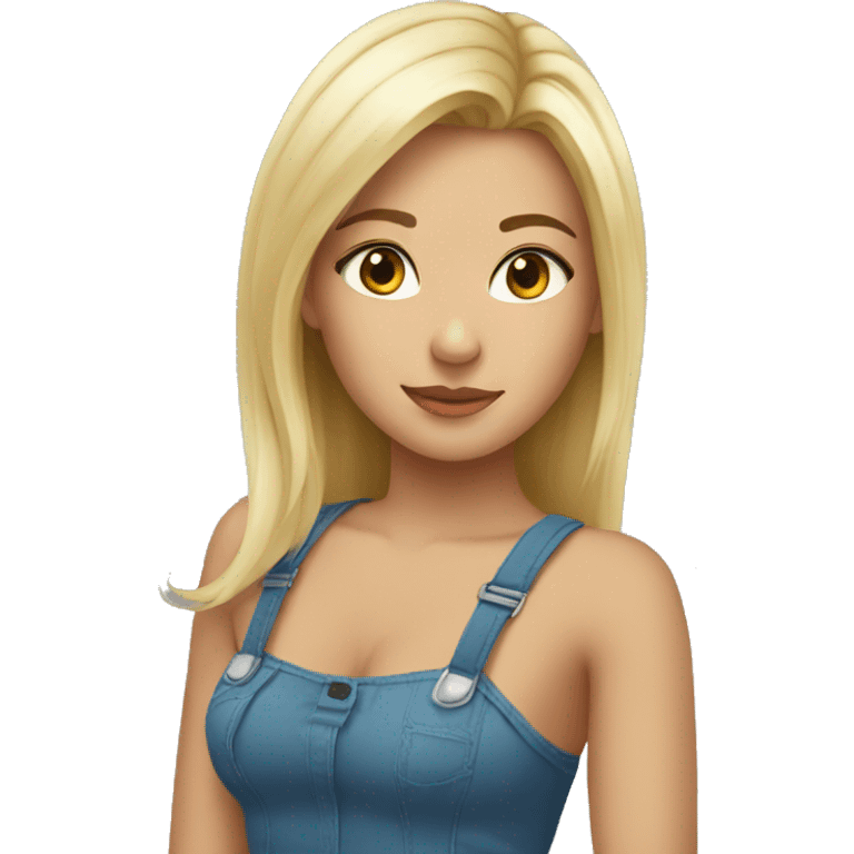 Rubia con moño emoji