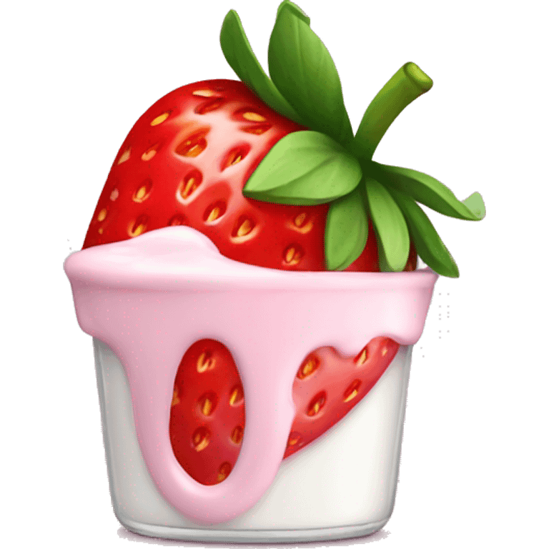 strawberry yogurt emoji