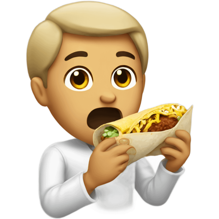 Eating a burrito quickly  emoji