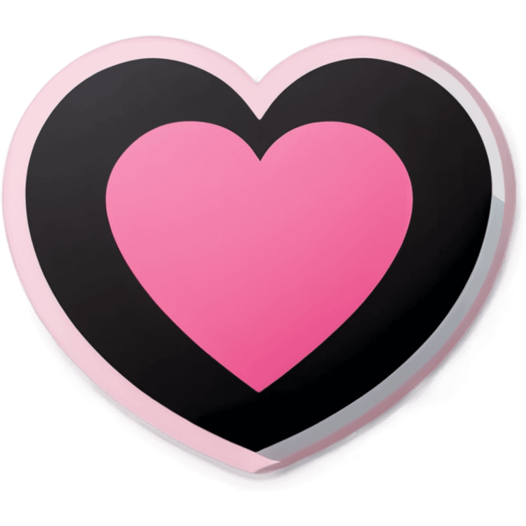 Pink Heart with Black emoji