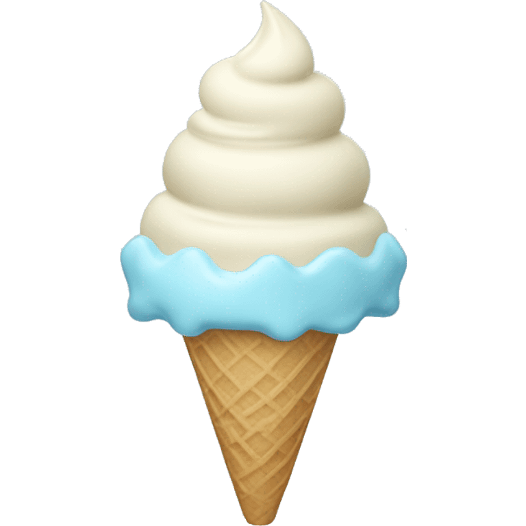 pastel blue ice cream emoji