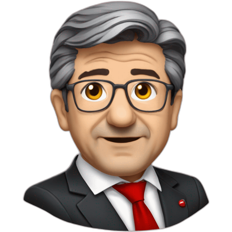 Jean Luc melenchon cravate rouge emoji