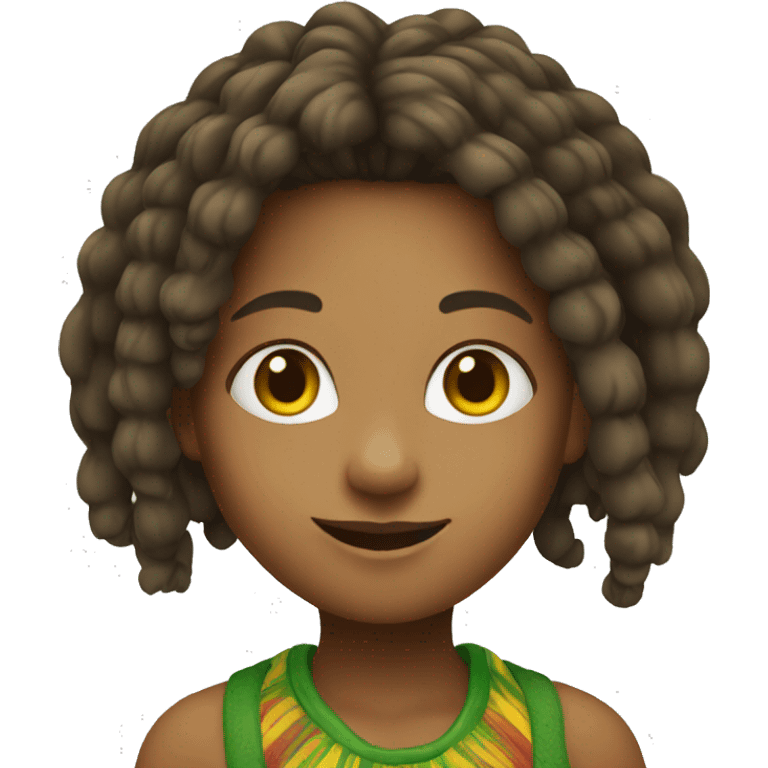 rasta girl saying Hi emoji