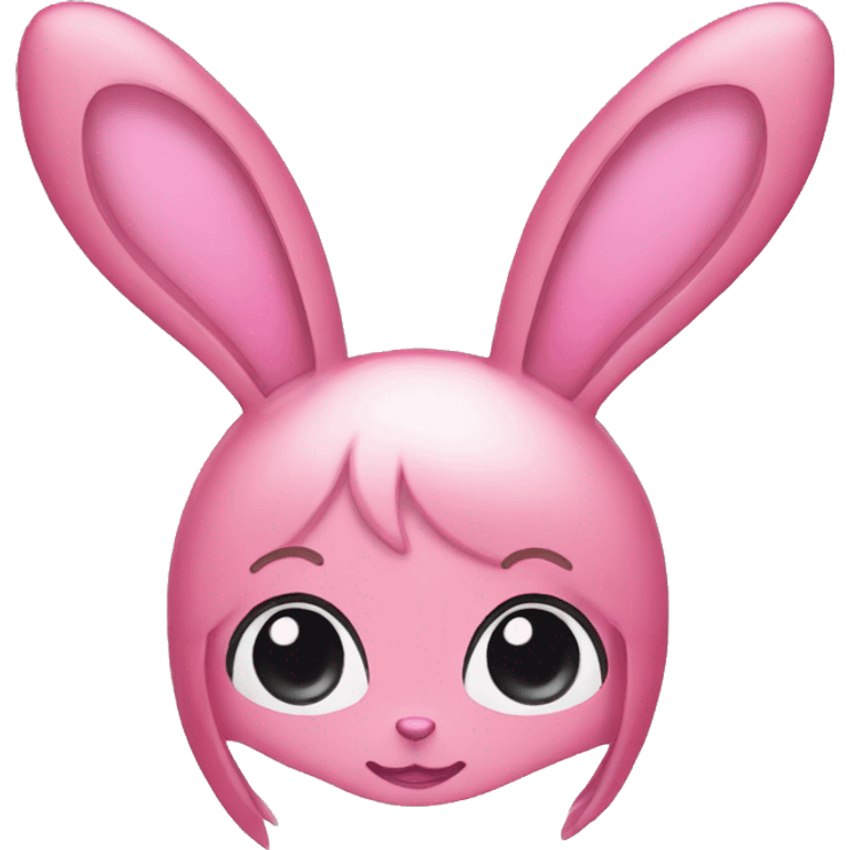 Pink bunny ears headband emoji