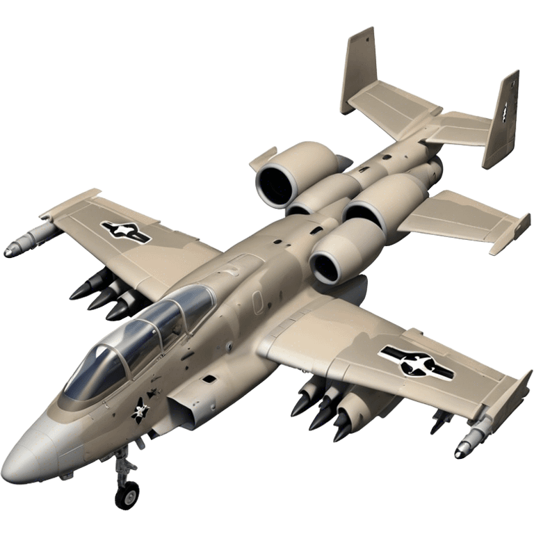 Warthog Jet (A-10 Thunderbolt II) - Fairchild Republic (Model Year: 2022) (Iconic colour: Desert camo) emoji