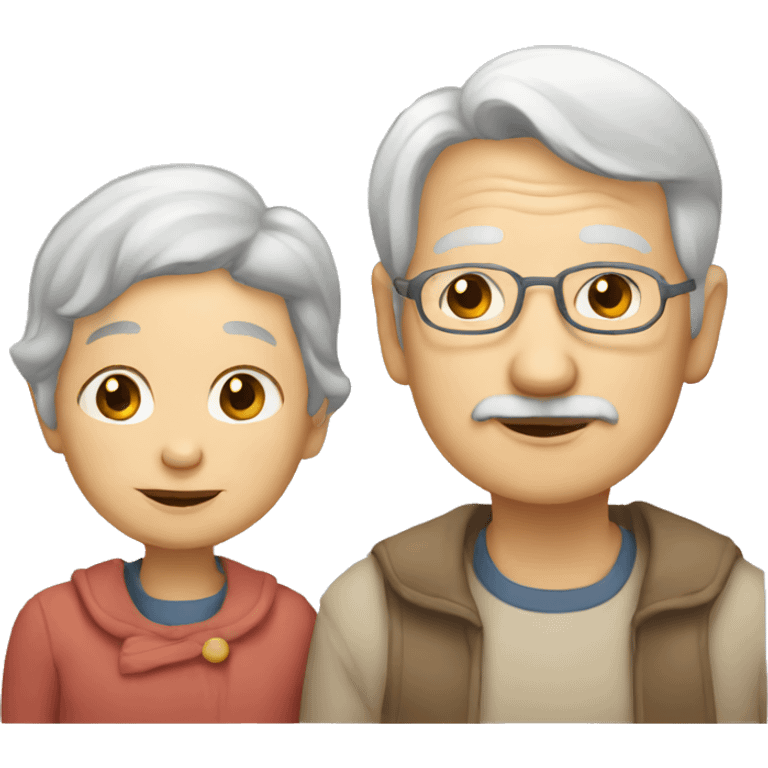 old people and child emoji