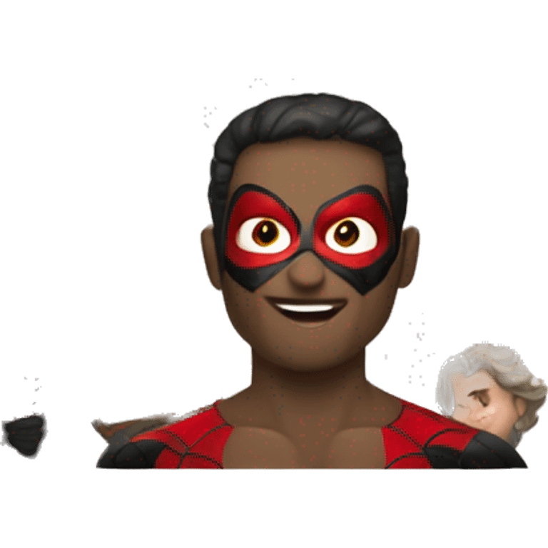 Máscara completa do homem aranha  emoji