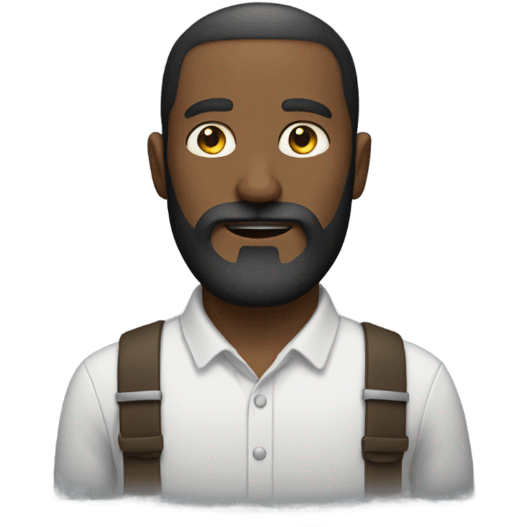 White man with beard and mustache  emoji