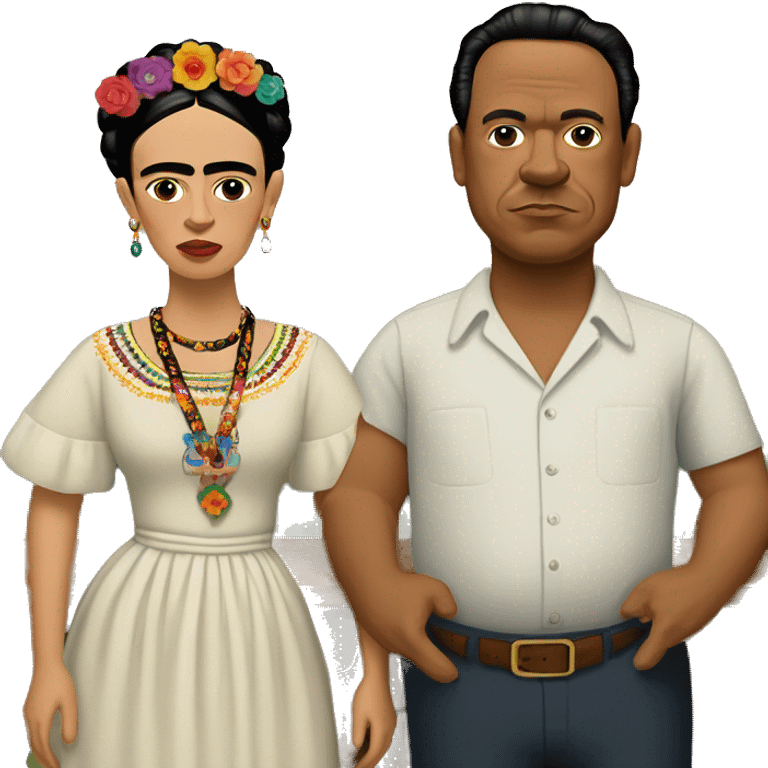 Frida khalo y Diego rivera emoji