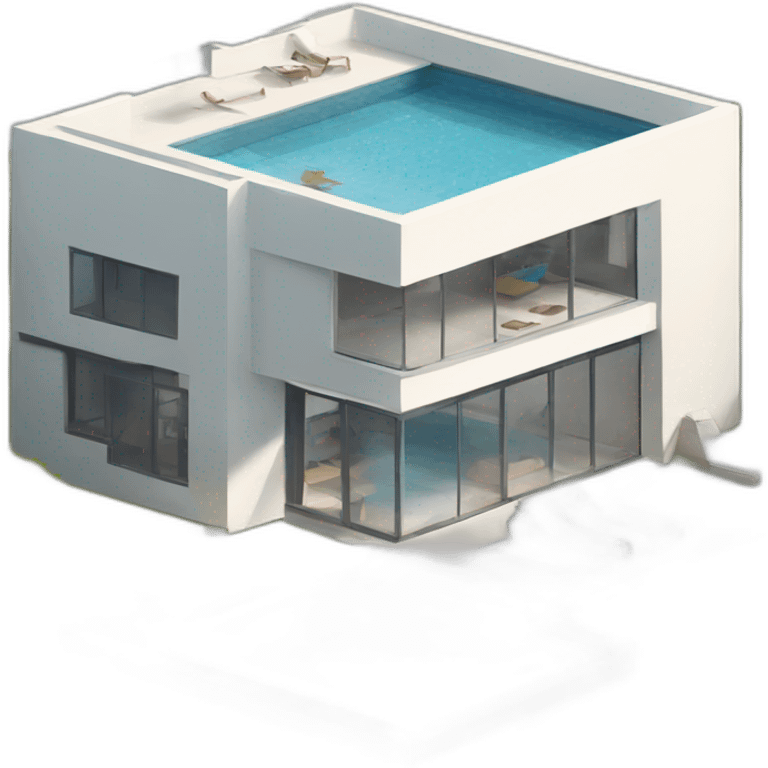 modern luxury house with a pool emoji