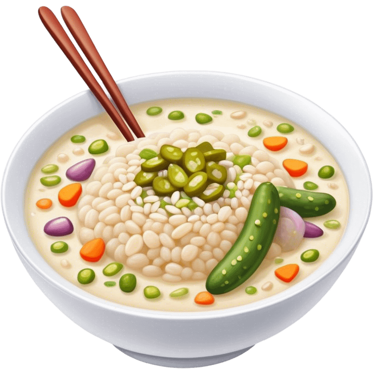 Congee with pickles emoji