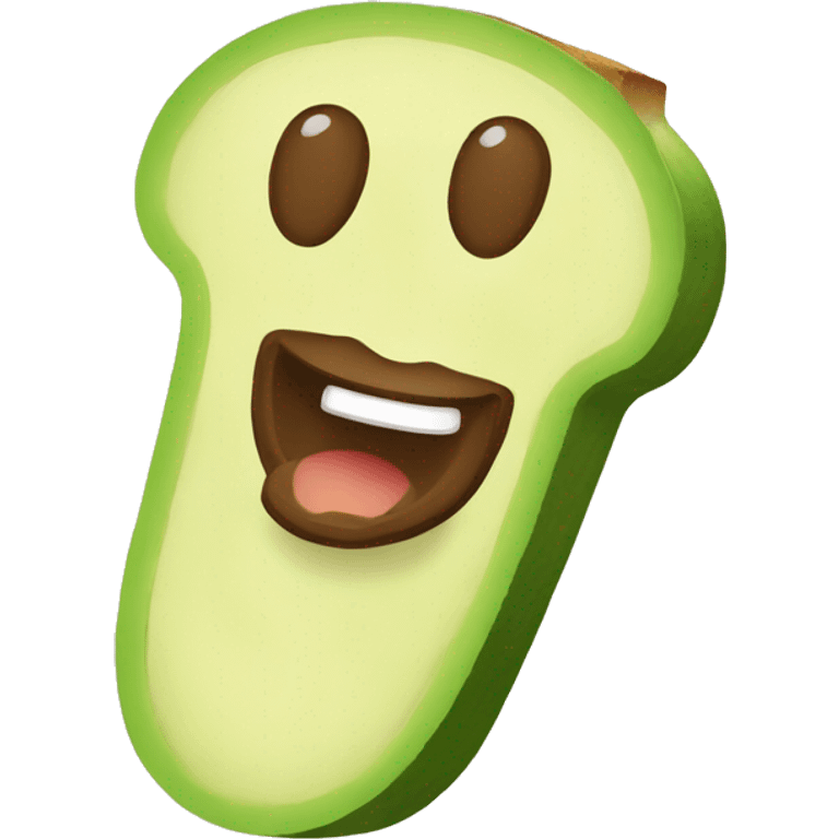 Toast with avocado emoji