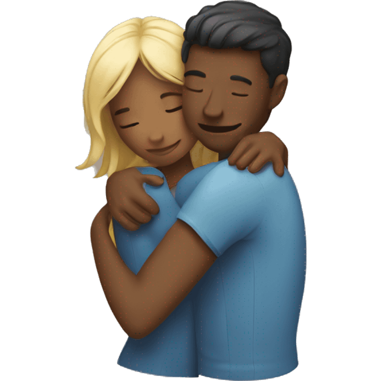 Couple hugging emoji