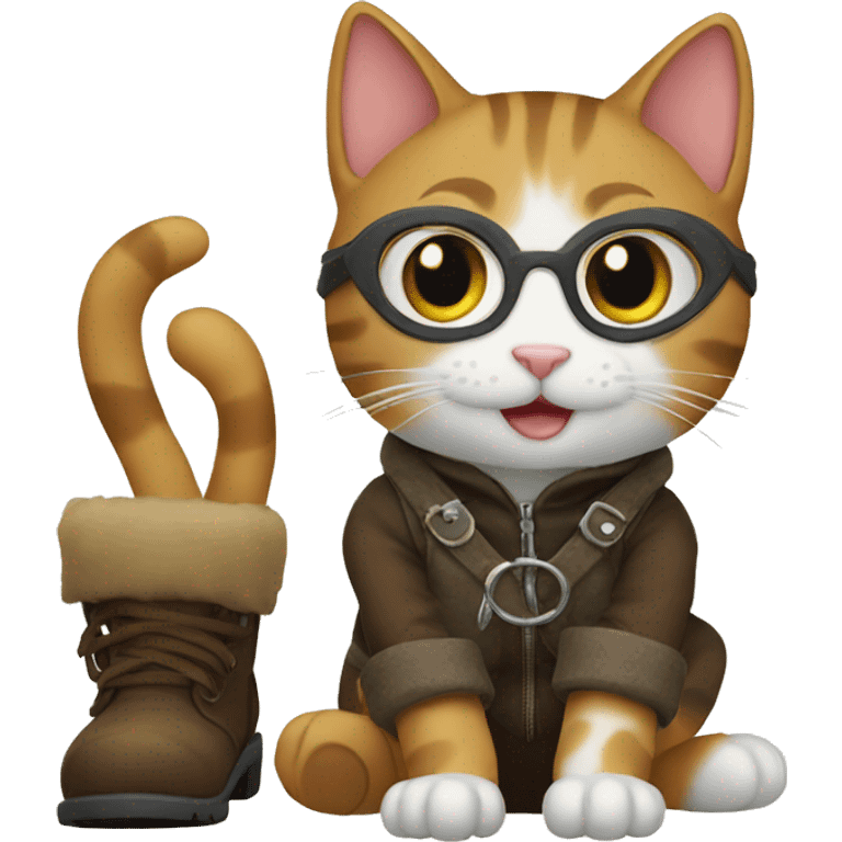 Cat whit boots emoji