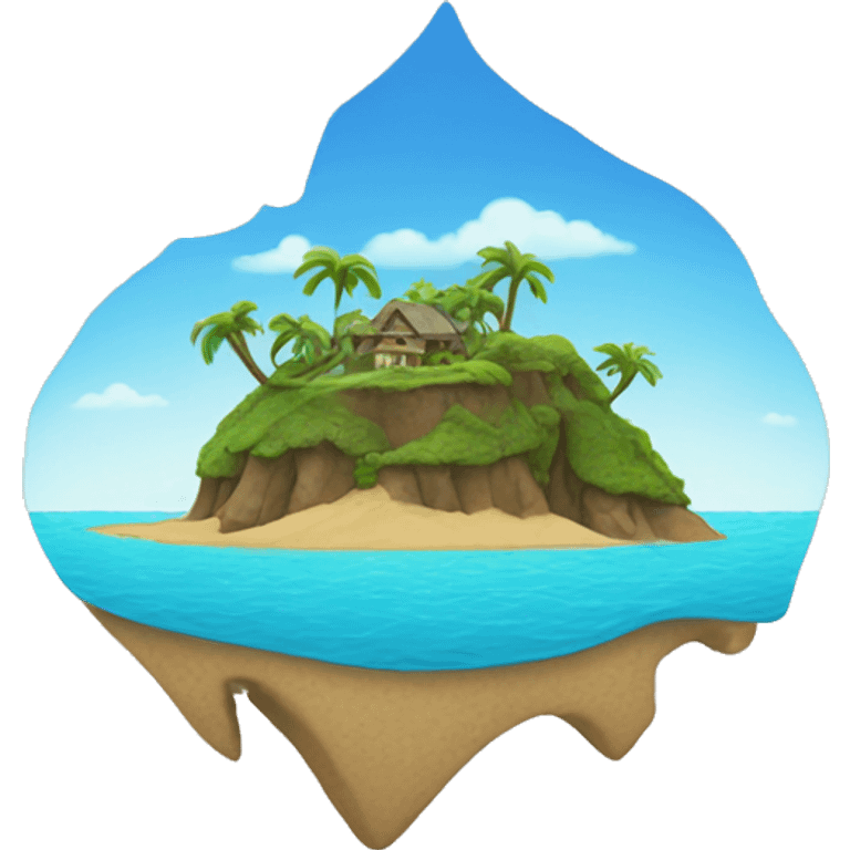 Island shaped like a fish  emoji