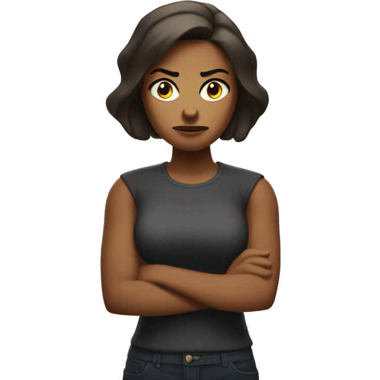 arms crossed angry woman emoji