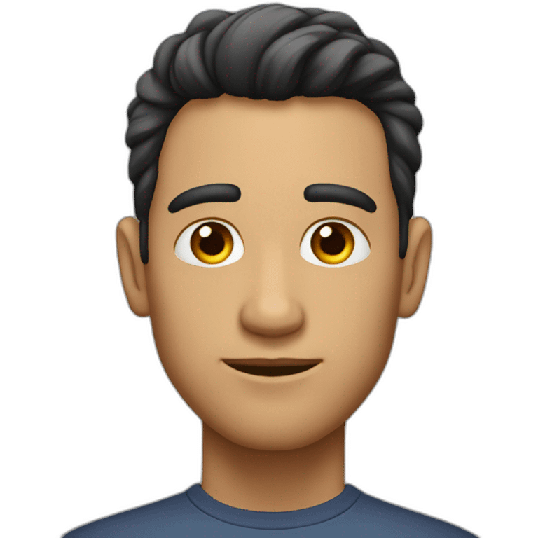 Hombre con ojos Cerrados , pelo corto y lacio emoji