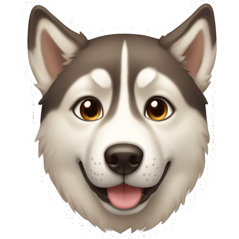 Husky dog Brown beige  emoji