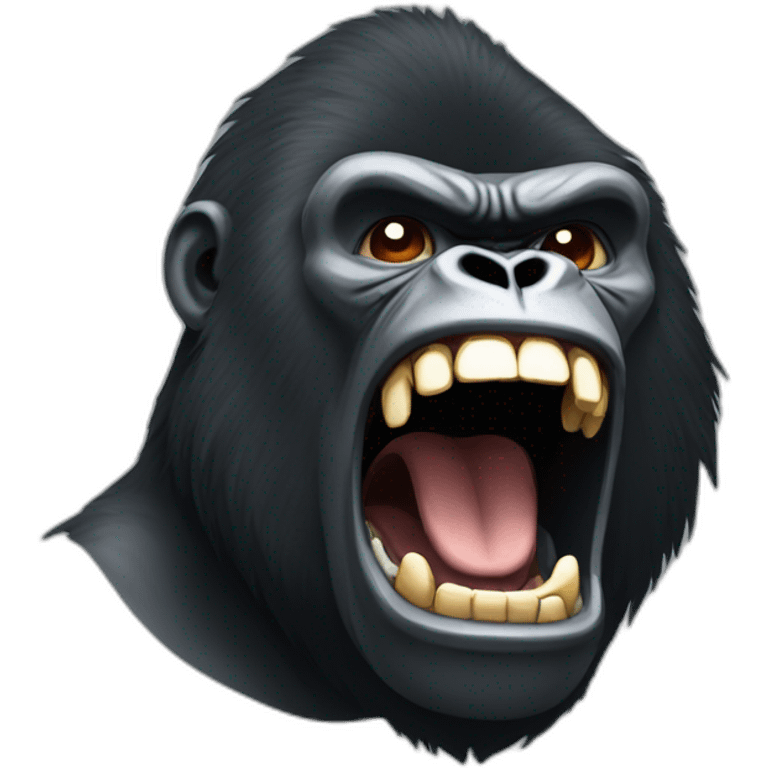 Gorilla screaming emoji