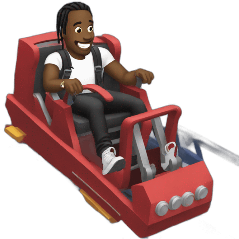 Travis Scott on a roller coaster emoji