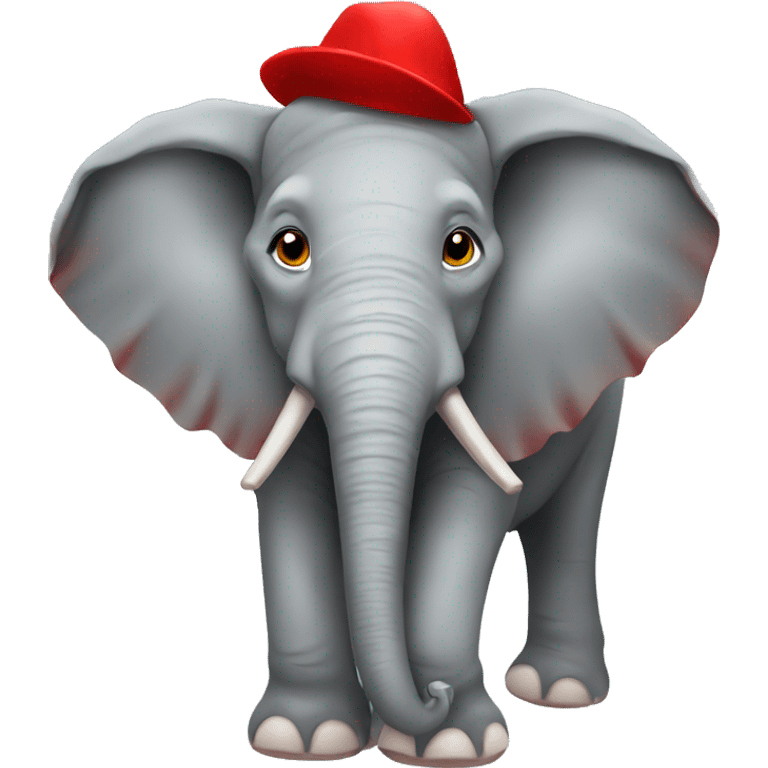 Elephant with a red hat  emoji