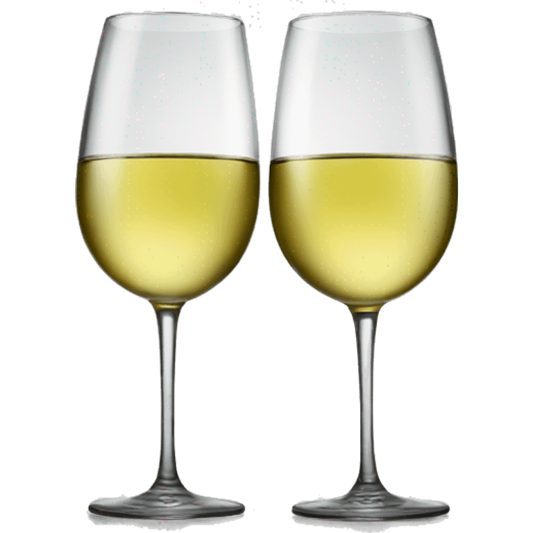 2 white Wine Glases cheering emoji