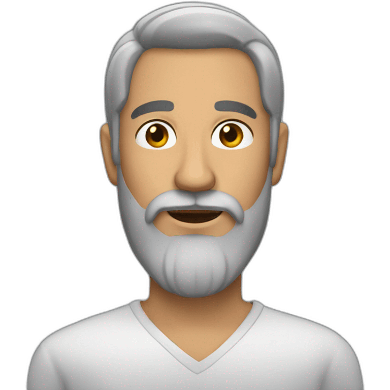 latin man with black beard and some gray hairs emoji