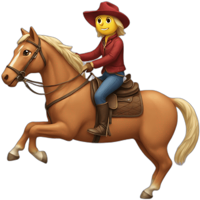 Cat riding horse emoji