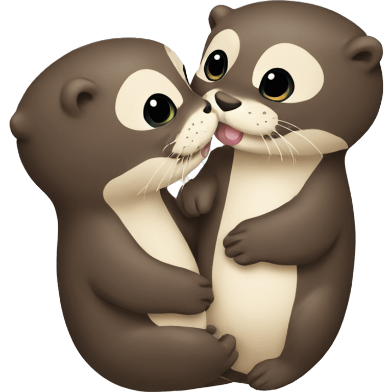 Otter kiss emoji