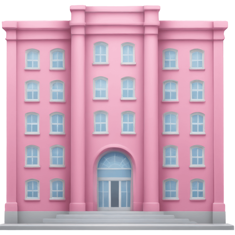 pink institute building emoji