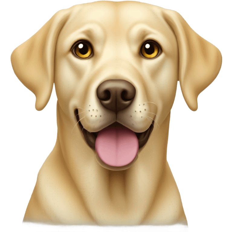 Yellow labrador retriever with hazel green eyes  emoji