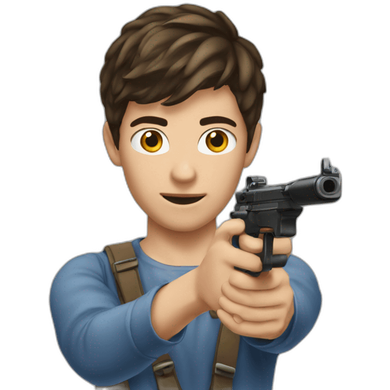 brunette twink helpfully shooting emoji